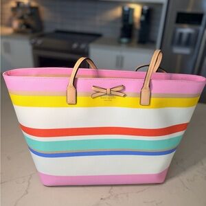 Kate Spade Multicolor Striped Tote